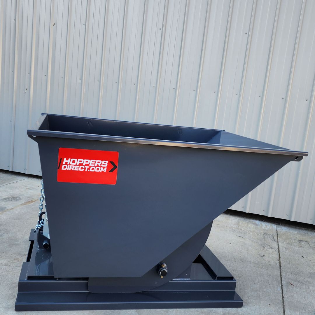 a dumpster hopper outside