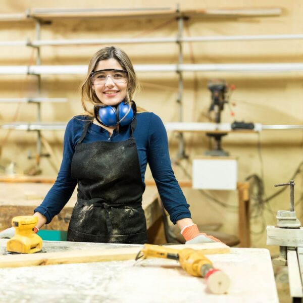 A woodshop employee.