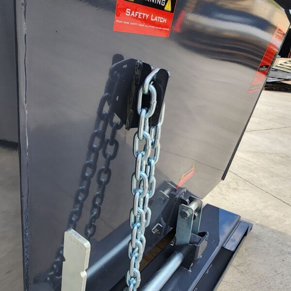 dump hopper safety latch