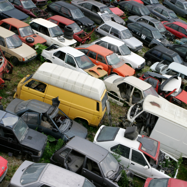 salvage yard cars