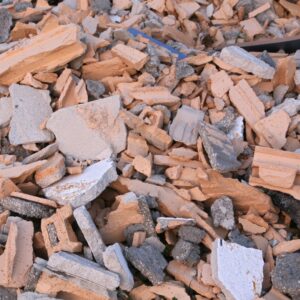 Pile of brick debris