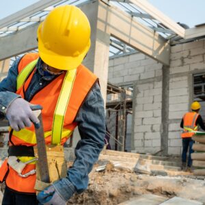 Man at a construction site